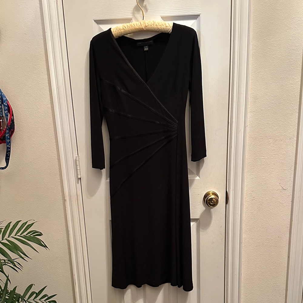 Black Festive Dress Detailed Bodice